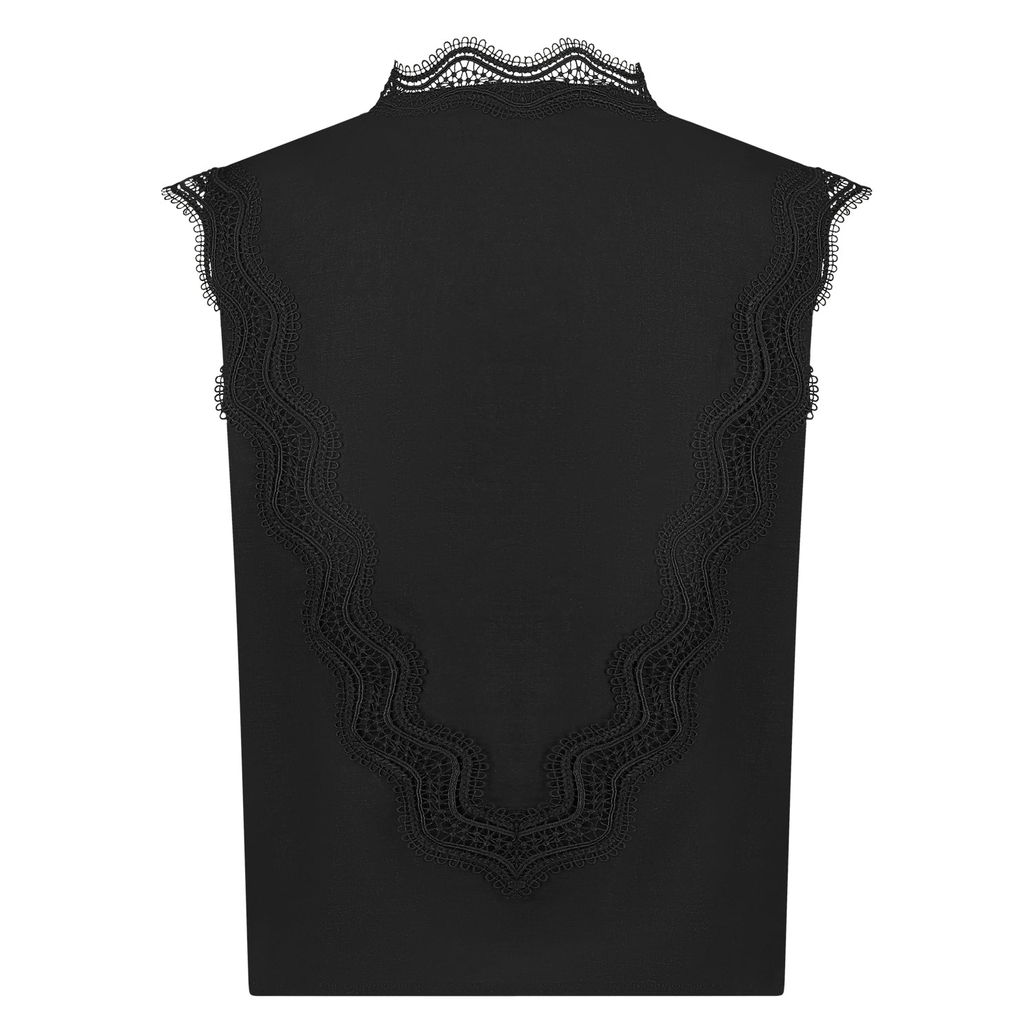 Nukus Maya Top Embroidery zwart