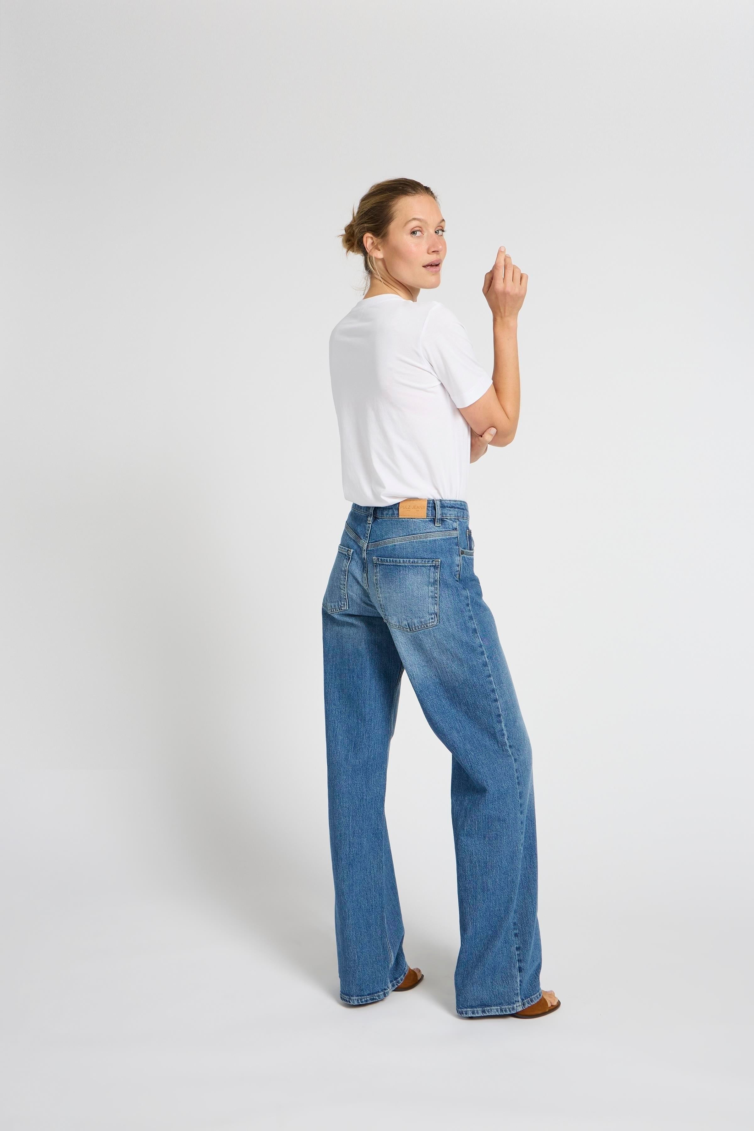 Pulz Jeans Vega Jeans Wide Leg L34 medium blue