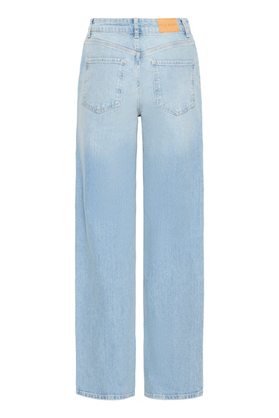 Pulz Jeans Vega UHW Wide Leg Jeans Broek L34 light blue denim