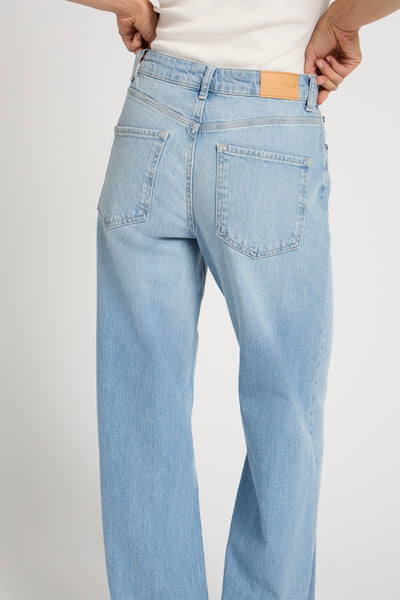 Pulz Jeans Vega UHW Wide Leg Jeans Broek L34 light blue denim