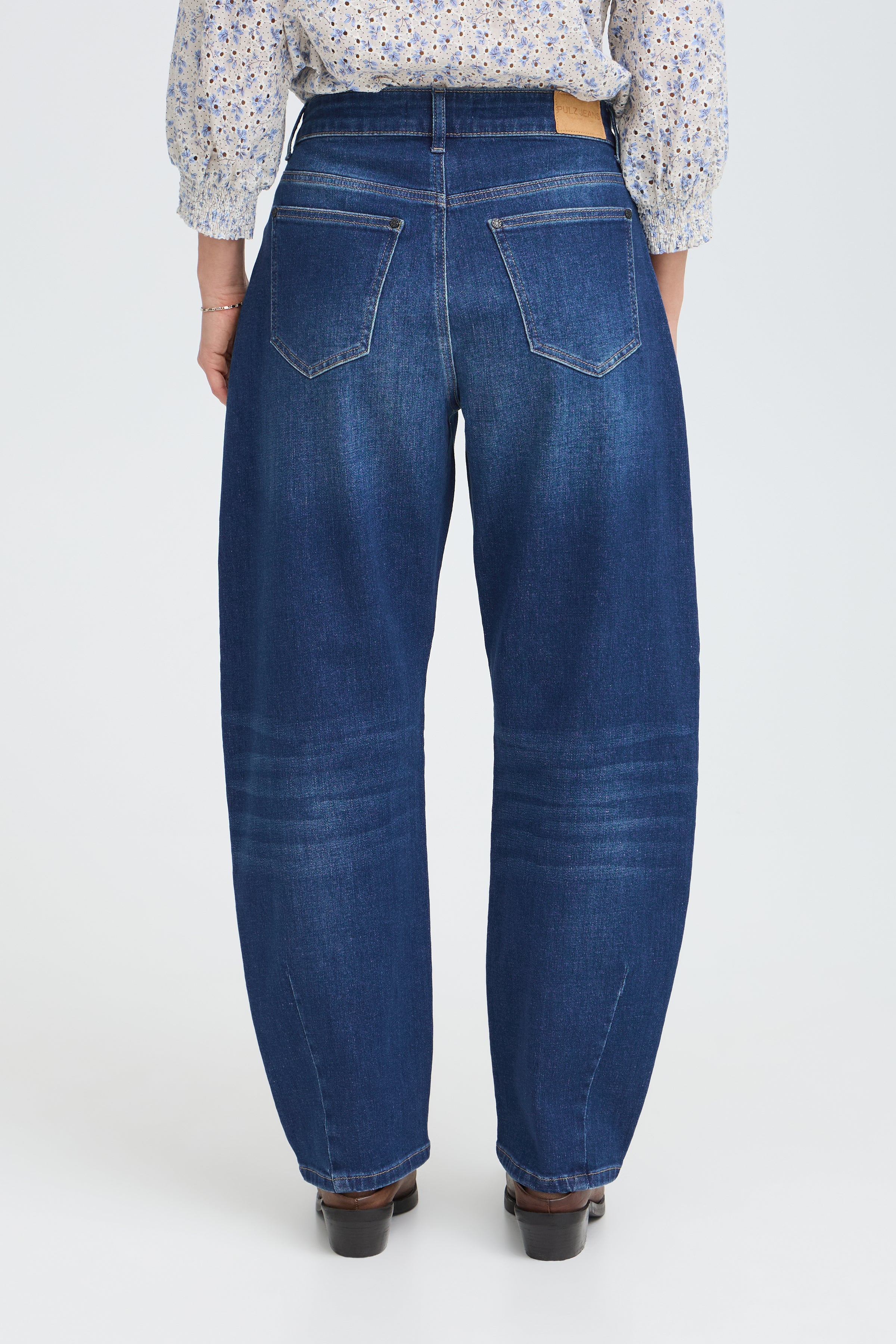 Pulz Jeans Anni HW Barrel Leg dark blue