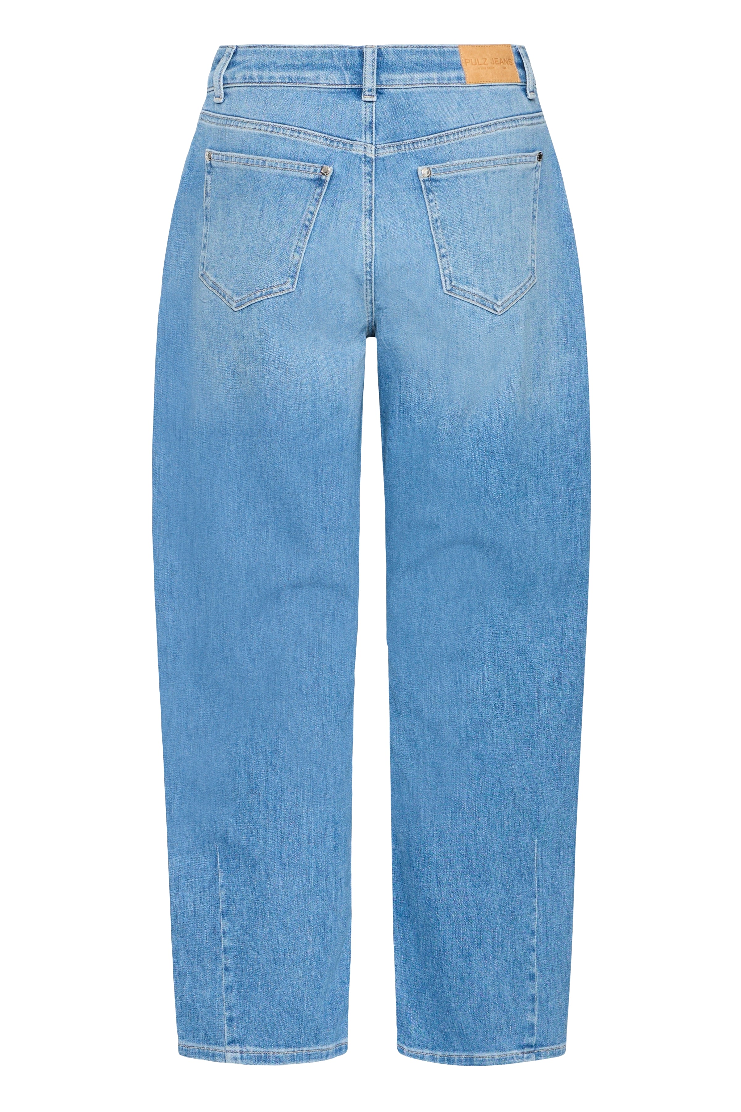Pulz Jeans Anni HW Barrel Leg Jeans Broek medium blue denim