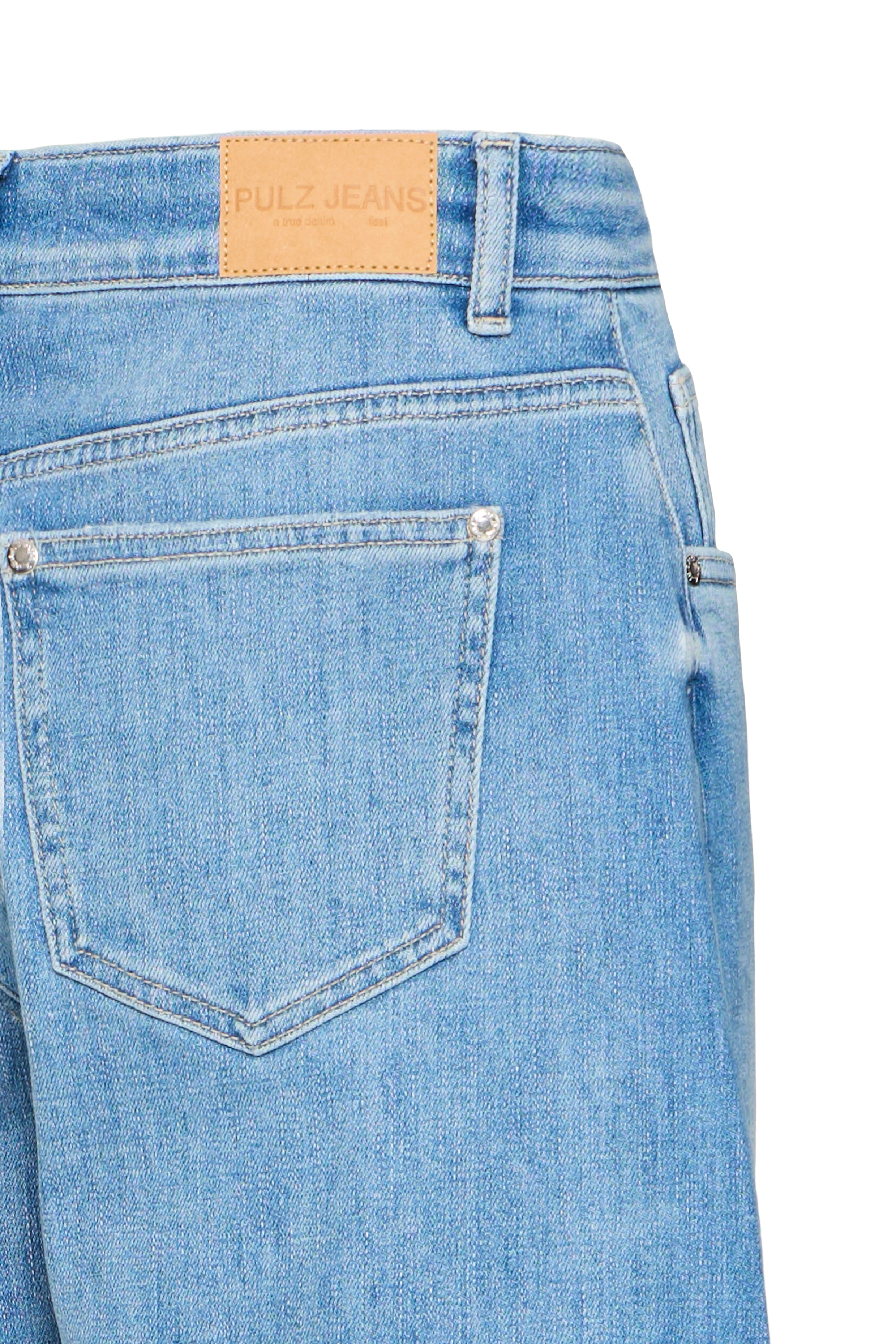 Pulz Jeans Anni HW Barrel Leg Jeans Broek medium blue denim