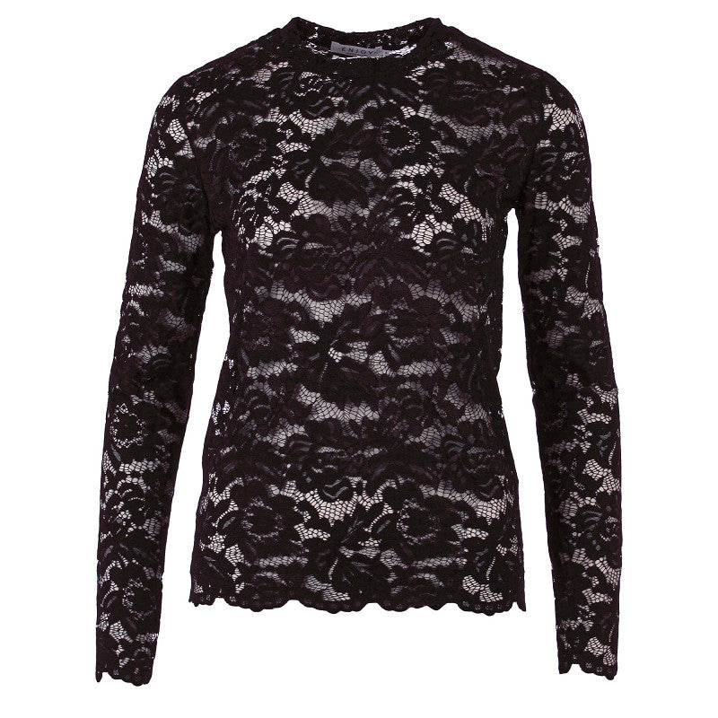 Enjoy Top Allover Kant 503259 Donkerbruin