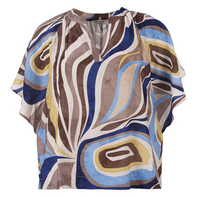 Enjoy Top Vleermuismouw 506312 all-over print lichtblauw