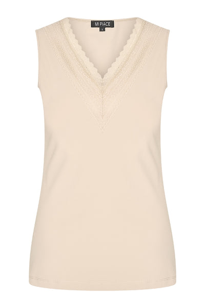Mi Piace Travelstof Top Kant beige 202254