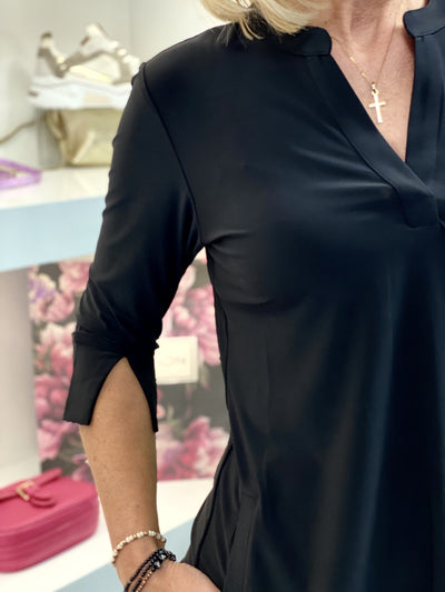 Angelle Milan Traveltuniek Splitmouw 1467/1 zwart