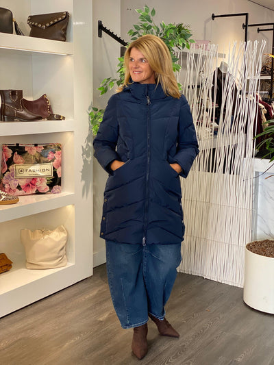 Covered Halflange Winterjas Adele 2 dark sapphire