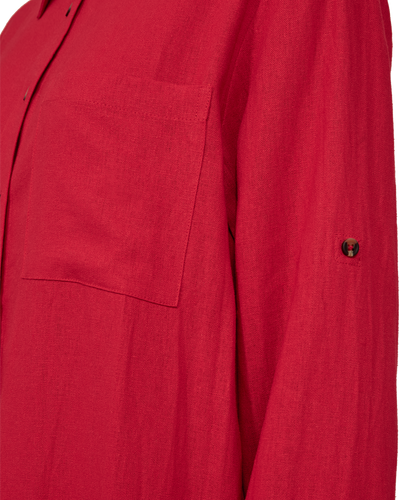 Freequent Lava Shirt Dress true red