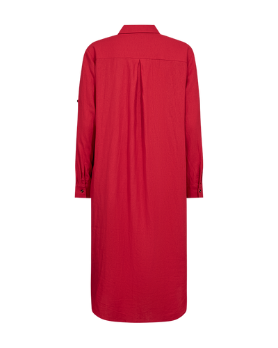Freequent Lava Shirt Dress true red