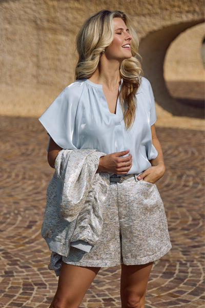 Nukus Taylor Top Shiny cloudy
