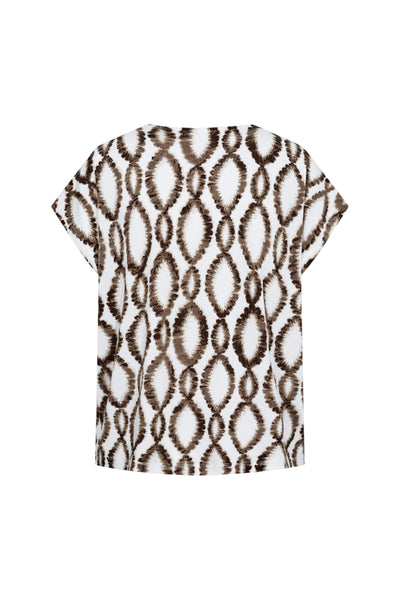 Freequent Floi Tee brilliant white w. coffee bean