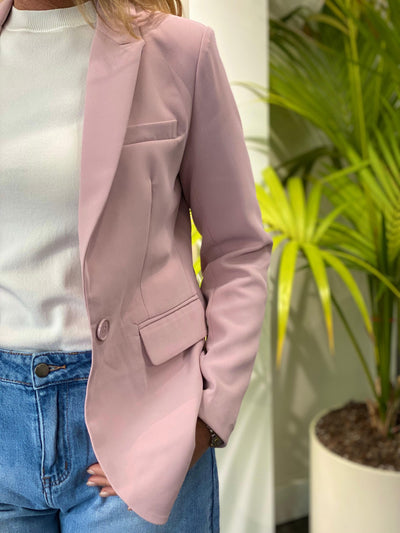 Fashion Halflange Blazer 0400 poeder roze