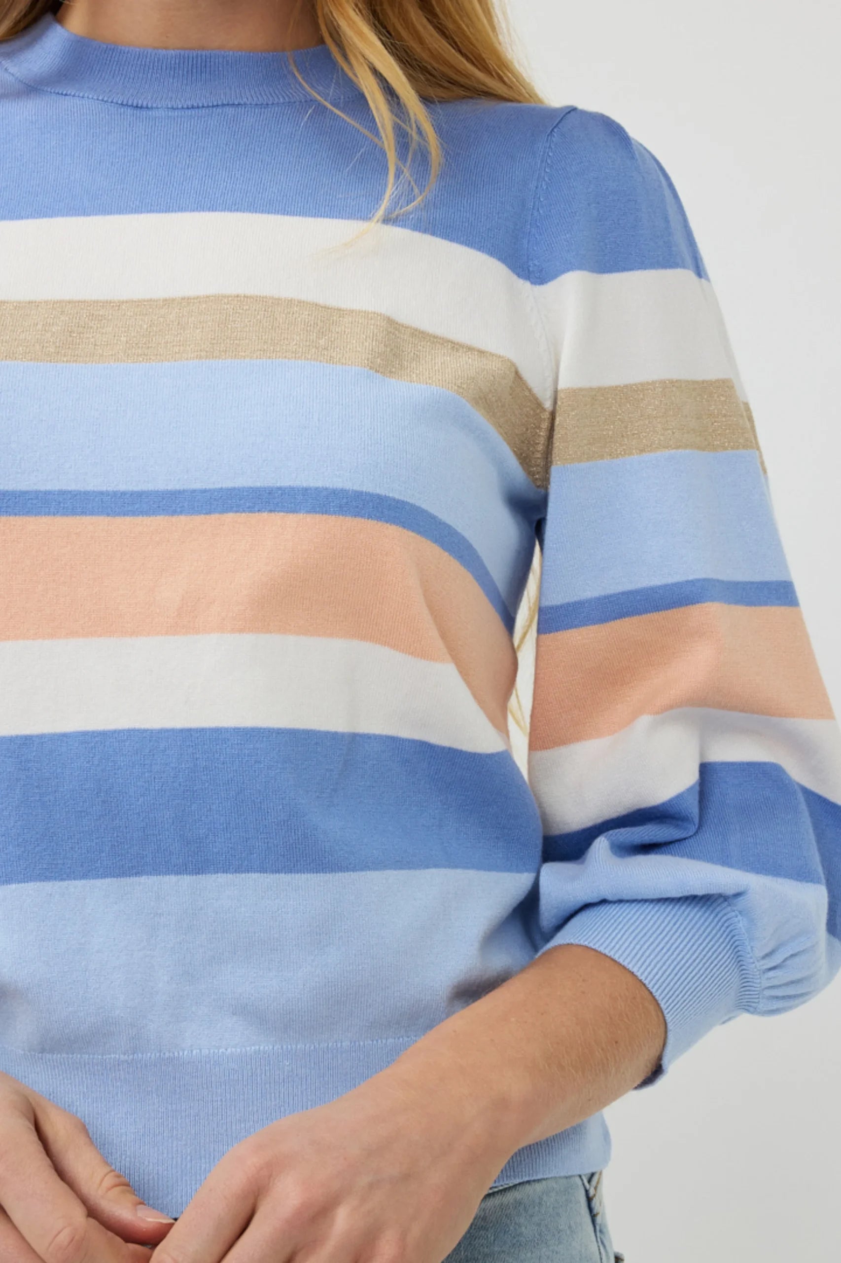 Esqualo Sweater Striped SP25.07015 blue