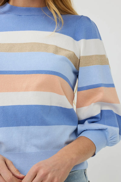 Esqualo Sweater Striped SP25.07015 blue