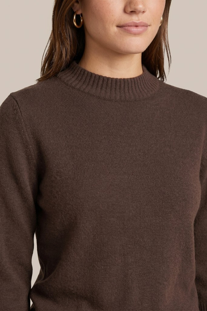 C&S Astrid Knit Pullover trui mocha brown/sand