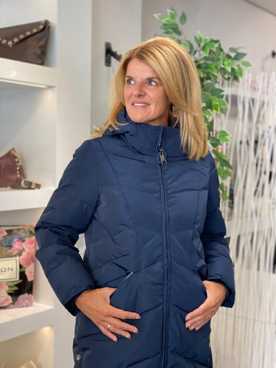 Covered Halflange Winterjas Adele 2 dark sapphire