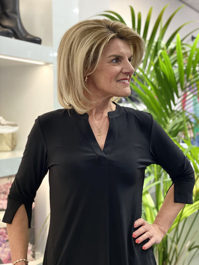 Angelle Milan Traveltuniek Splitmouw 1467/1 zwart