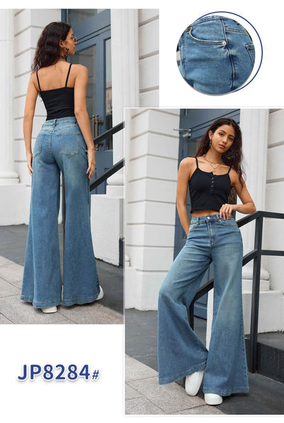 Jewelly Jeans Broek Super Flare vintage blue JP8284