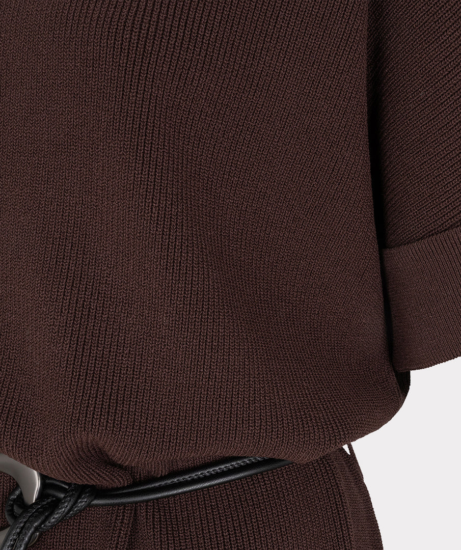 Esqualo Long Dress Knit cacao F26.18515