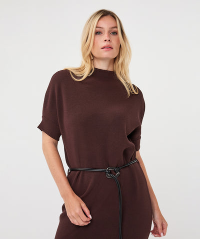 Esqualo Long Dress Knit cacao F26.18515