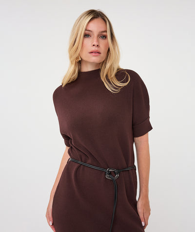 Esqualo Long Dress Knit cacao F26.18515