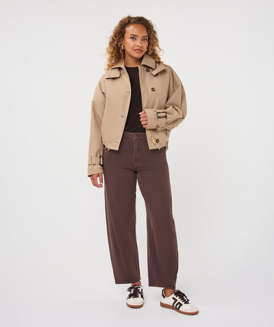 Esqualo Barrel Jeans cacao brown F26.12513
