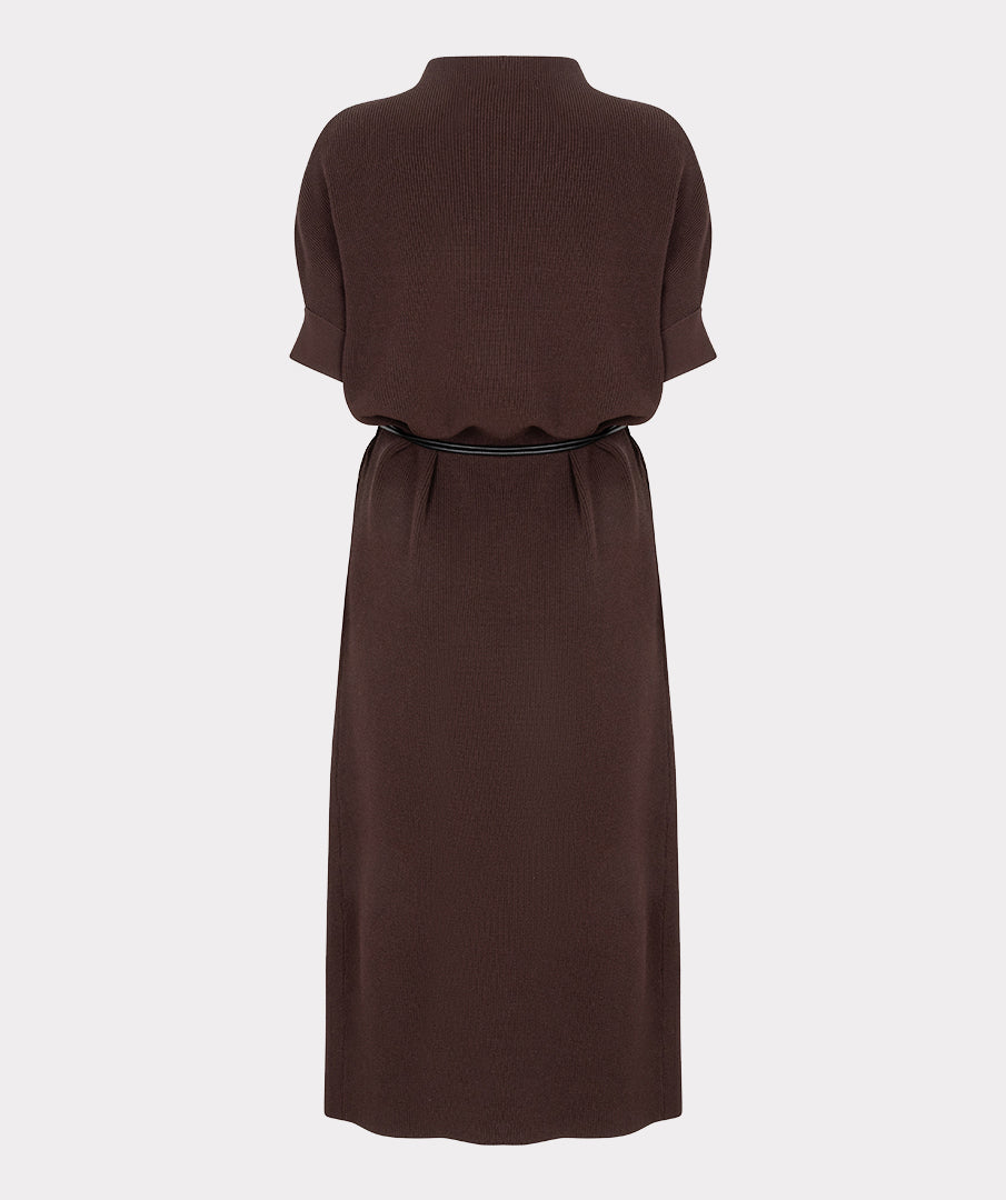 Esqualo Long Dress Knit cacao F26.18515