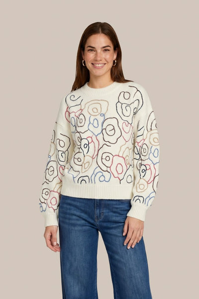 C&S Wings Knit Pullover wool white/colour