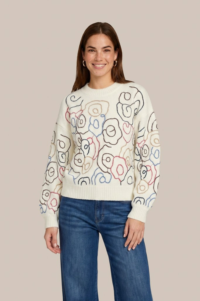 C&S Wings Knit Pullover wool white/colour