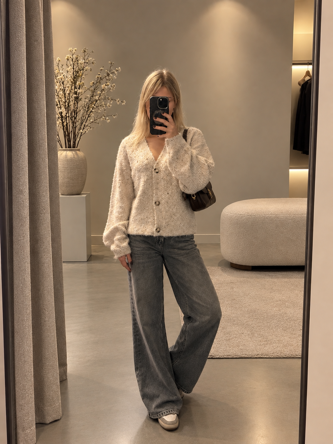 Freequent GRSNemes Cardigan moonbeam melange