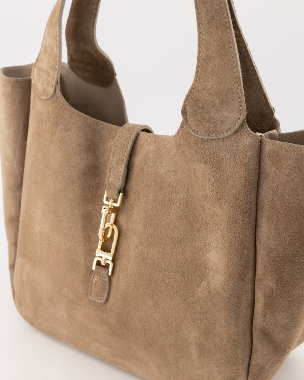 Loez Shopper Tas Suede taupe T404