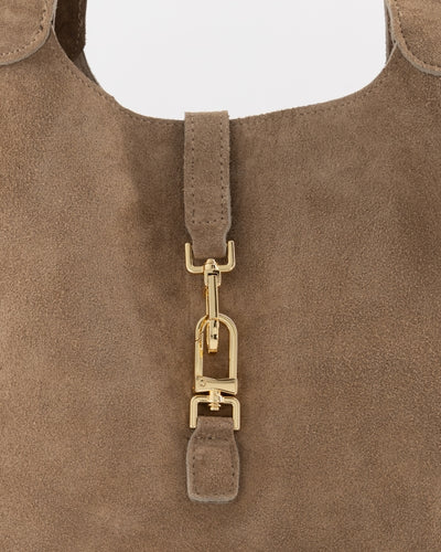 Loez Shopper Tas Suede taupe T404