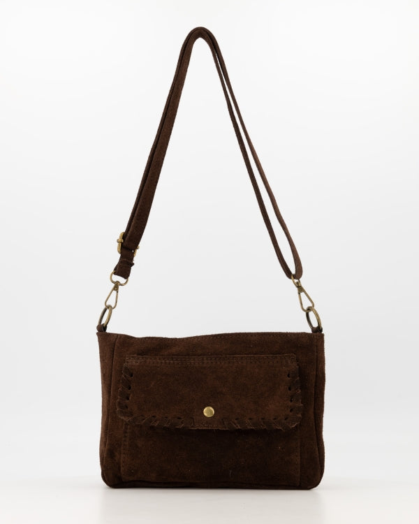 Jutta Tas Suede T408 dark brown