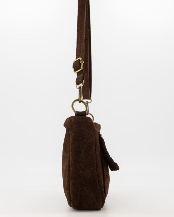 Jutta Tas Suede T408 dark brown