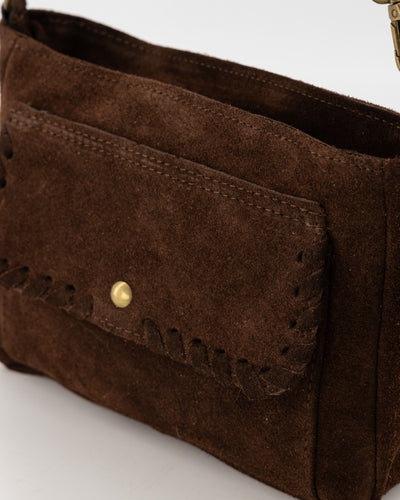 Jutta Tas Suede T408 dark brown