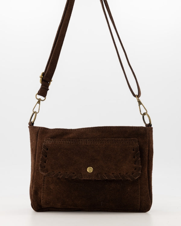 Jutta Tas Suede T408 dark brown