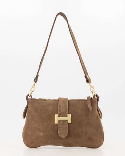 Burnley Schoudertas Suede T336 taupe