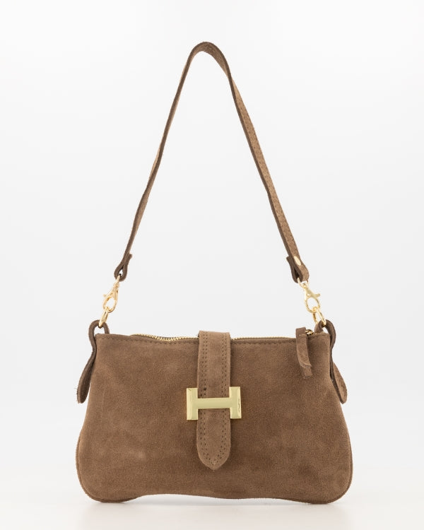 Burnley Schoudertas Suede T336 taupe