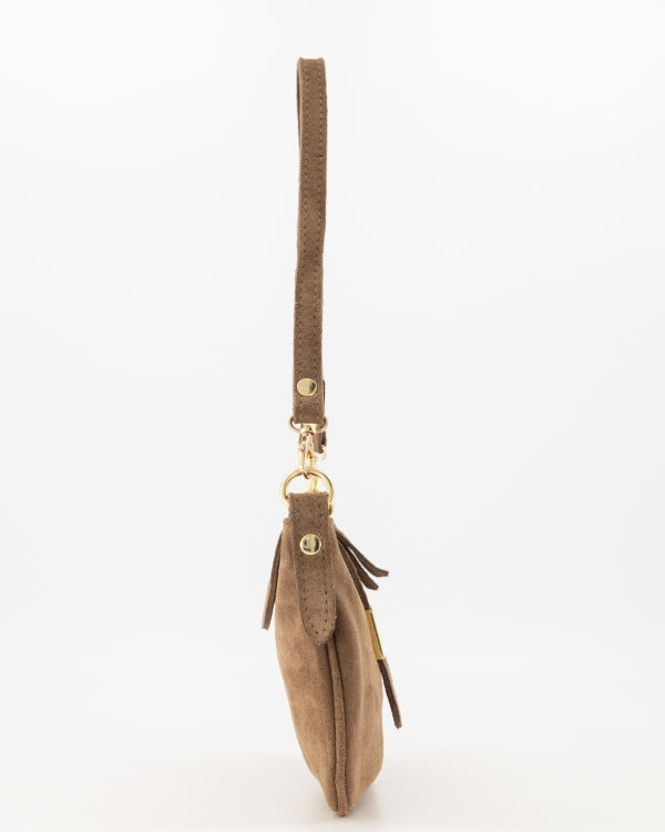 Burnley Schoudertas Suede T336 taupe
