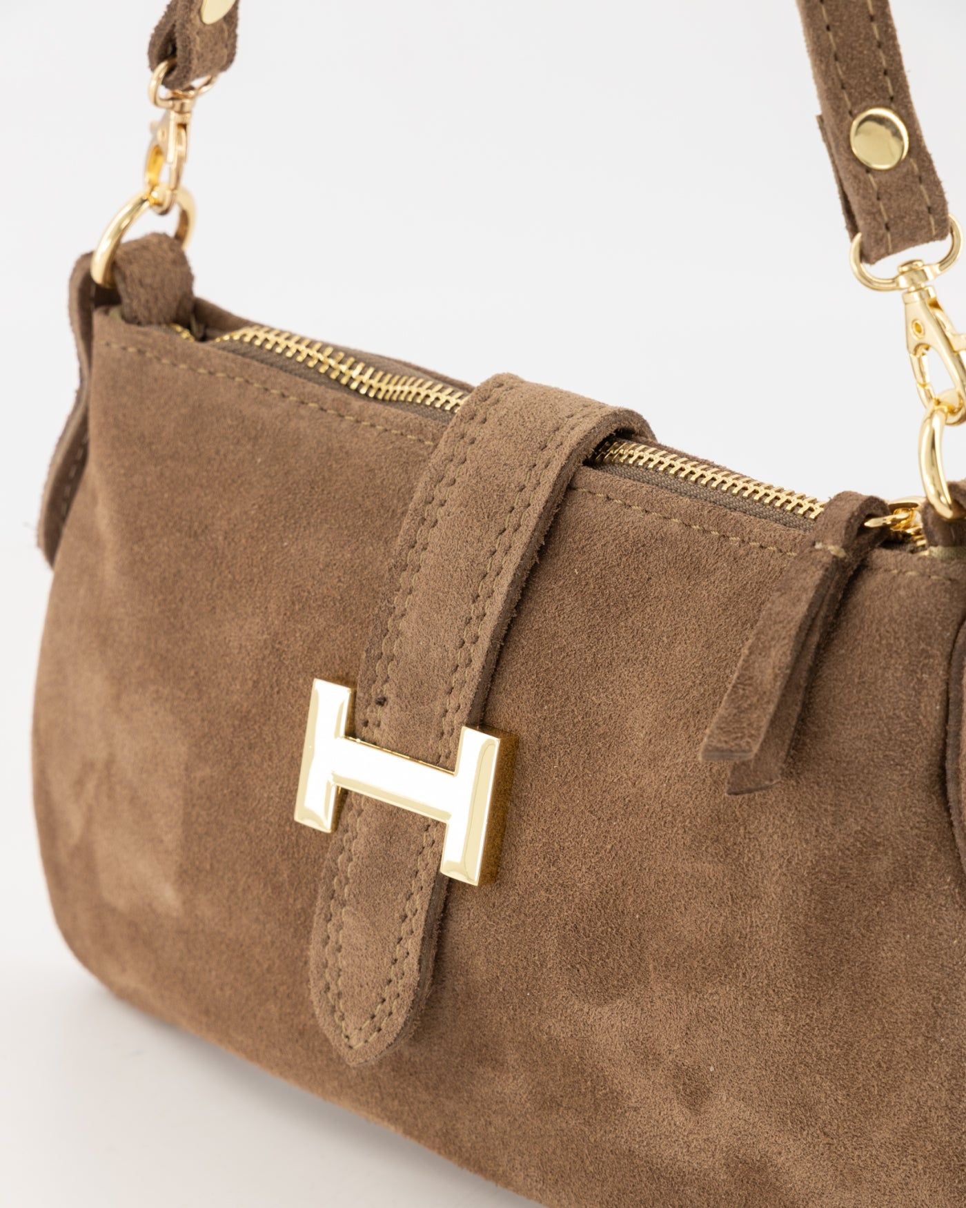 Burnley Schoudertas Suede T336 taupe