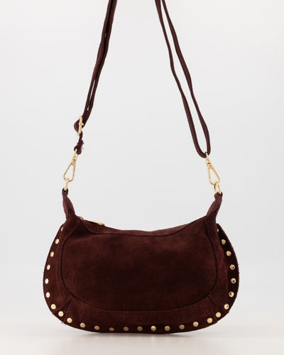 Monica Handtas Suede T418 burgundy