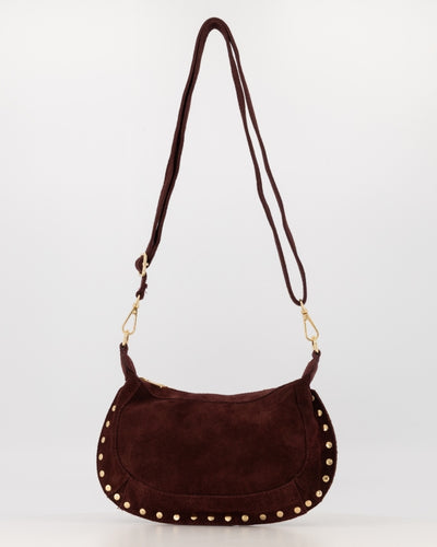 Monica Handtas Suede T418 burgundy