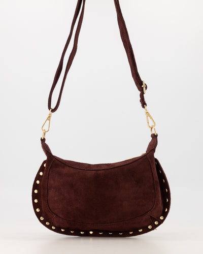 Monica Handtas Suede T418 burgundy