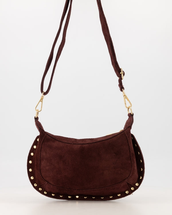 Monica Handtas Suede T418 burgundy