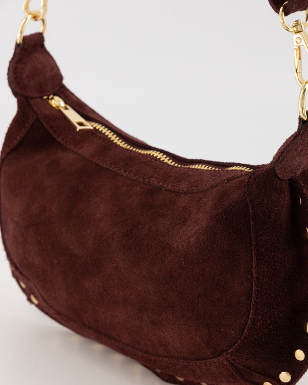 Monica Handtas Suede T418 burgundy
