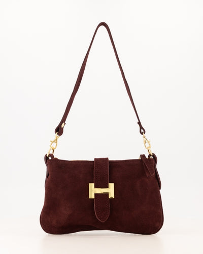 Burnley Schoudertas Suede T336 bordo