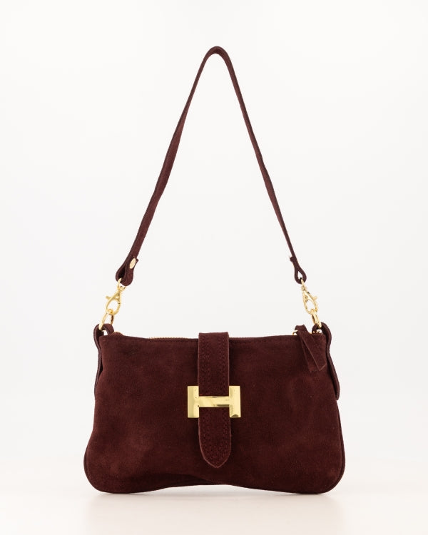 Burnley Schoudertas Suede T336 bordo