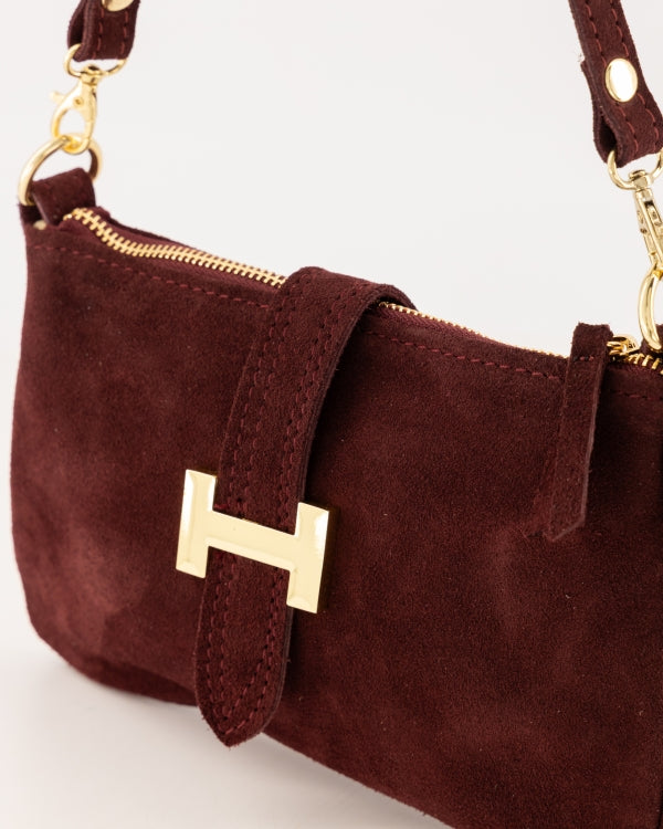 Burnley Schoudertas Suede T336 bordo