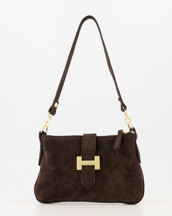 Burnley Tas Suede donkerbruin T336